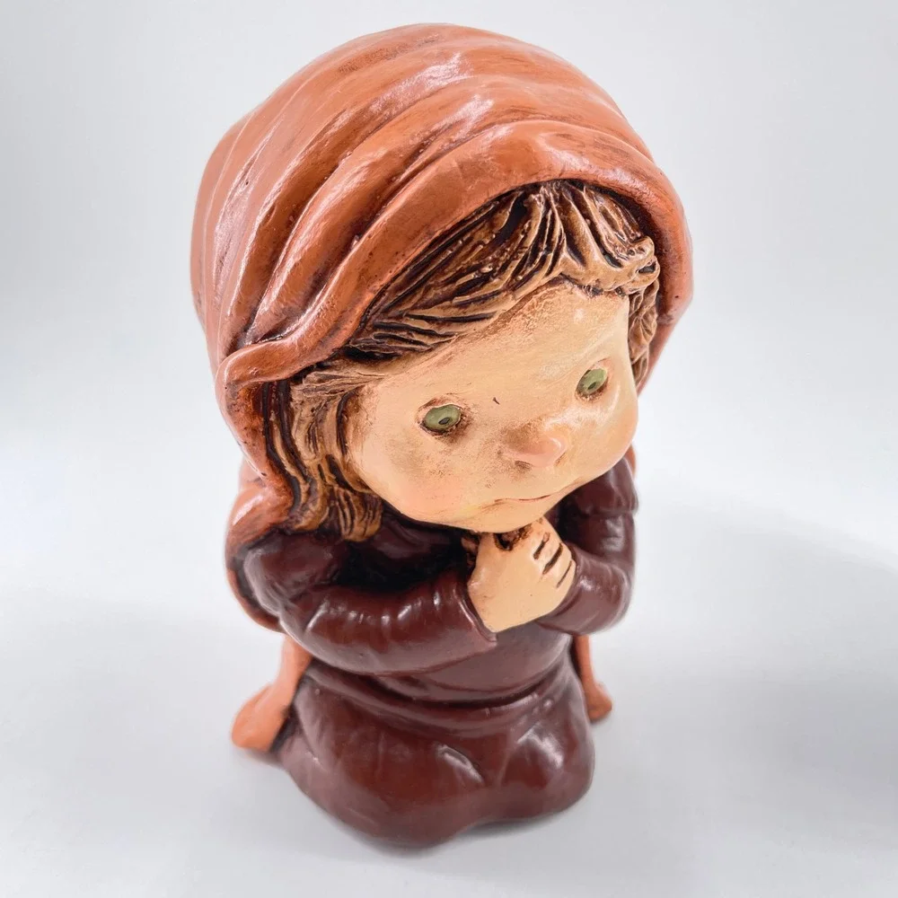 Carol Rardon Christmas Nativity Figure Mary Kneeling Praying Religious 1978